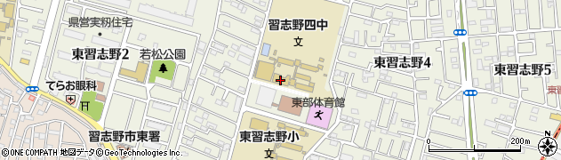 習志野市立第四中学校周辺の地図