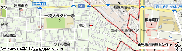 東京都国立市東3丁目26-6周辺の地図
