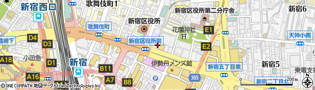 ガル探偵学校新宿校周辺の地図