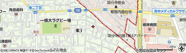 東京都国立市東3丁目26-20周辺の地図