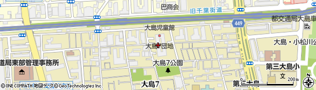江東区　大島児童館周辺の地図