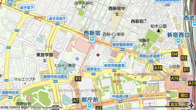 〒163-1330 東京都新宿区西新宿 新宿アイランドタワー（３０階）の地図