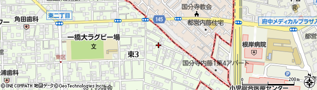 東京都国立市東3丁目26-18周辺の地図