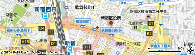 めり乃 新宿店周辺の地図