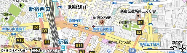 東京都新宿区歌舞伎町1丁目6-1周辺の地図