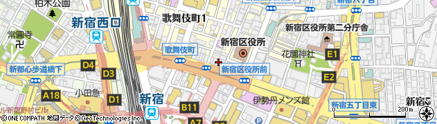 東京都新宿区歌舞伎町1丁目6-2周辺の地図