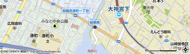 船橋橋周辺の地図