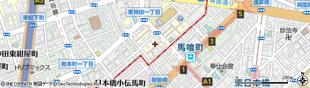 東京都千代田区東神田1丁目周辺の地図