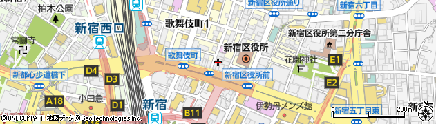北海道海鮮 西5東3 新宿店周辺の地図