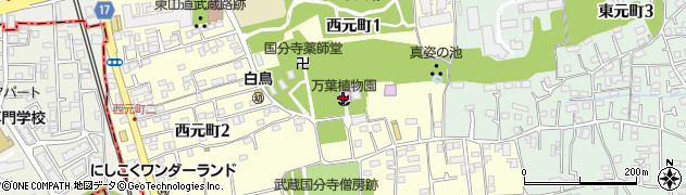 国分寺万葉植物園周辺の地図