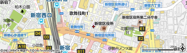 東京都新宿区歌舞伎町1丁目6-7周辺の地図