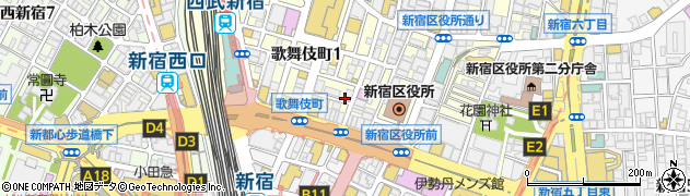 わんぱくランド　歌舞伎町園周辺の地図