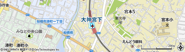 千葉県船橋市周辺の地図
