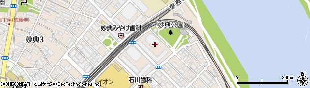 千葉県市川市妙典周辺の地図