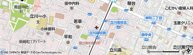 立川柴崎郵便局周辺の地図