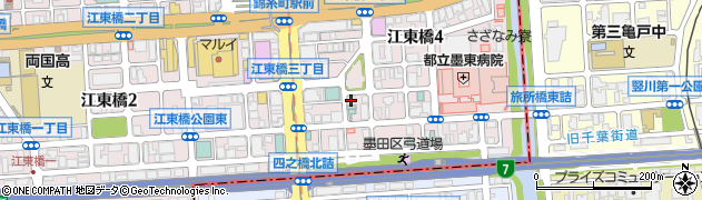 ブレイク江東橋駐車場周辺の地図