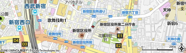 ローソンシタディーンセントラル新宿店周辺の地図