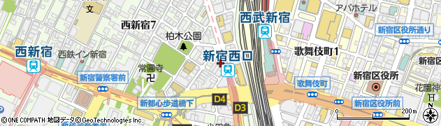 京都勝牛 新宿西口店周辺の地図