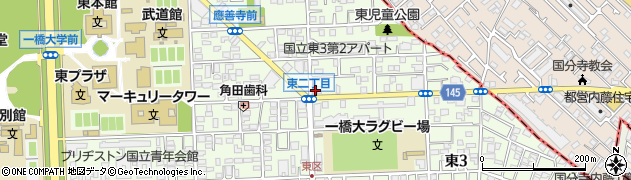 東京都国立市東3丁目6-17周辺の地図
