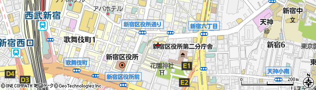 ユーロフィア　新宿店周辺の地図