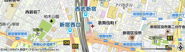 牛かつあおな 西武新宿駅前店周辺の地図