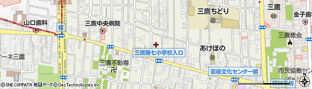 東京都三鷹市上連雀周辺の地図
