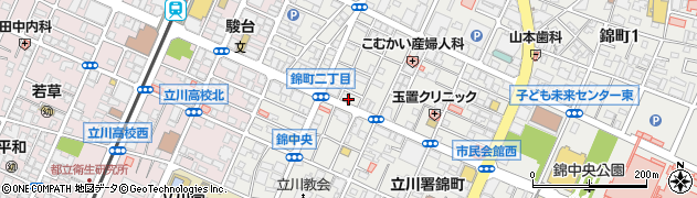 ポニークリーニング　立川錦町２丁目店周辺の地図