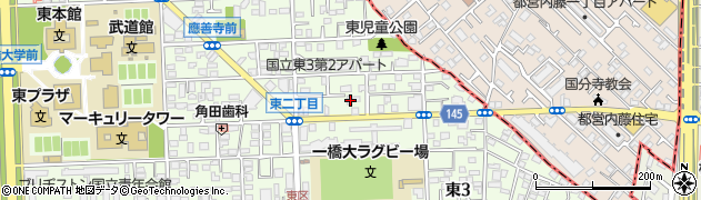 東京都国立市東3丁目6-26周辺の地図