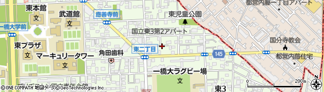東京都国立市東3丁目6周辺の地図