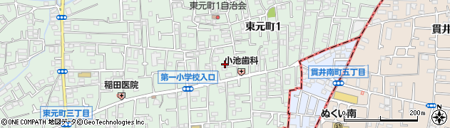 東京都国分寺市東元町1丁目30周辺の地図