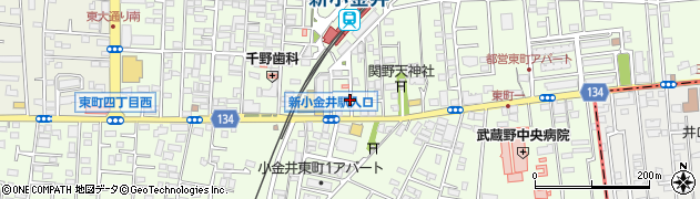 東京都小金井市東町周辺の地図