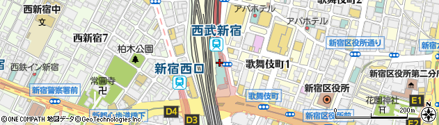 三菱ＵＦＪ銀行西武新宿駅 ＡＴＭ周辺の地図