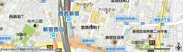 ダーツバー Hide Out 新宿歌舞伎町店周辺の地図