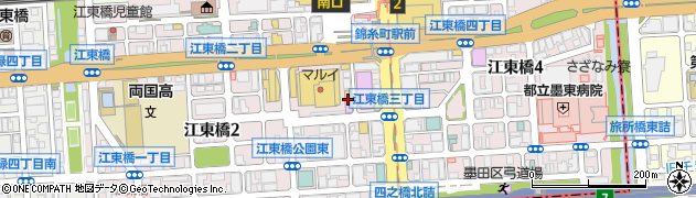 東京都墨田区江東橋周辺の地図