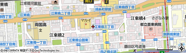 東京都墨田区江東橋周辺の地図