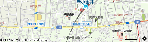 東京都小金井市東町4丁目7周辺の地図