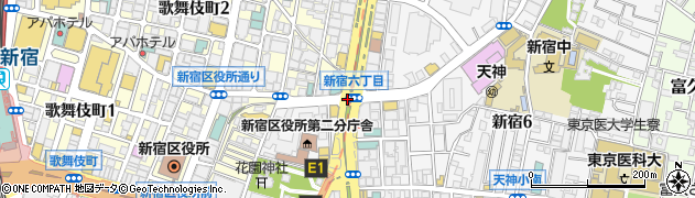 新宿６周辺の地図