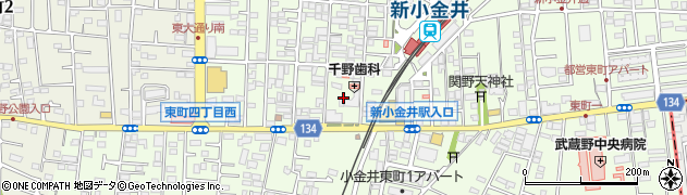 東京都小金井市東町4丁目8周辺の地図