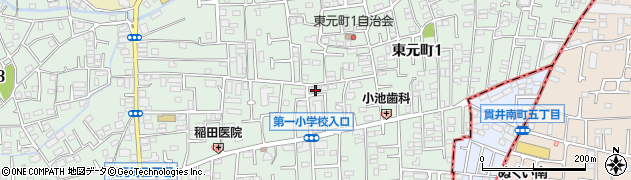 東京都国分寺市東元町1丁目34-11周辺の地図