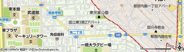 東京都国立市東3丁目6-45周辺の地図