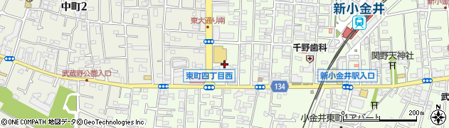東京都小金井市東町4丁目12周辺の地図