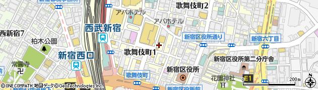 パーティールーム新宿 o’bo周辺の地図