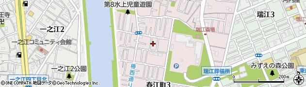 東京都江戸川区春江町3丁目30周辺の地図
