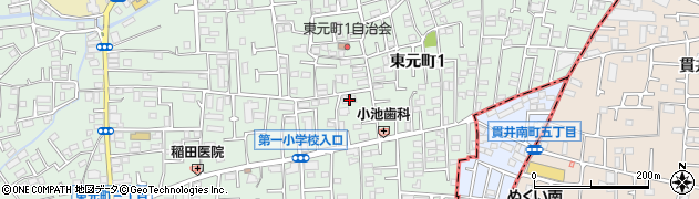 東京都国分寺市東元町1丁目30-11周辺の地図