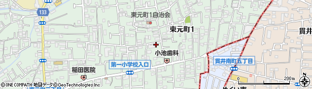 東京都国分寺市東元町1丁目30-13周辺の地図