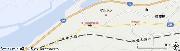 旧須原保育園周辺の地図