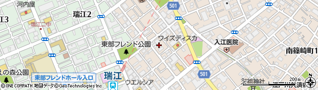 東京都江戸川区南篠崎町3丁目20周辺の地図