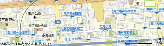 亀戸南公園トイレ周辺の地図