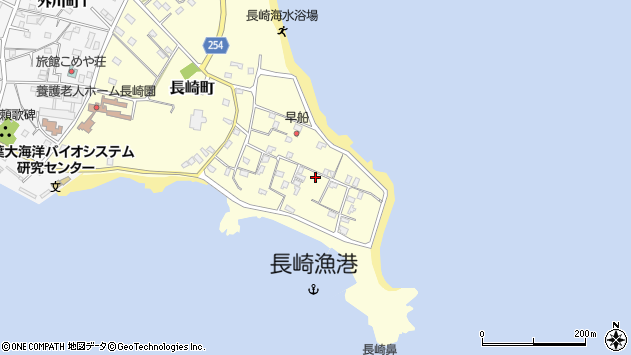 〒288-0013 千葉県銚子市長崎町の地図