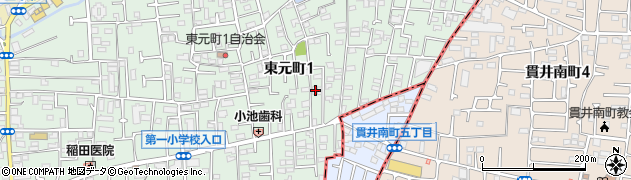 東京都国分寺市東元町1丁目17-6周辺の地図